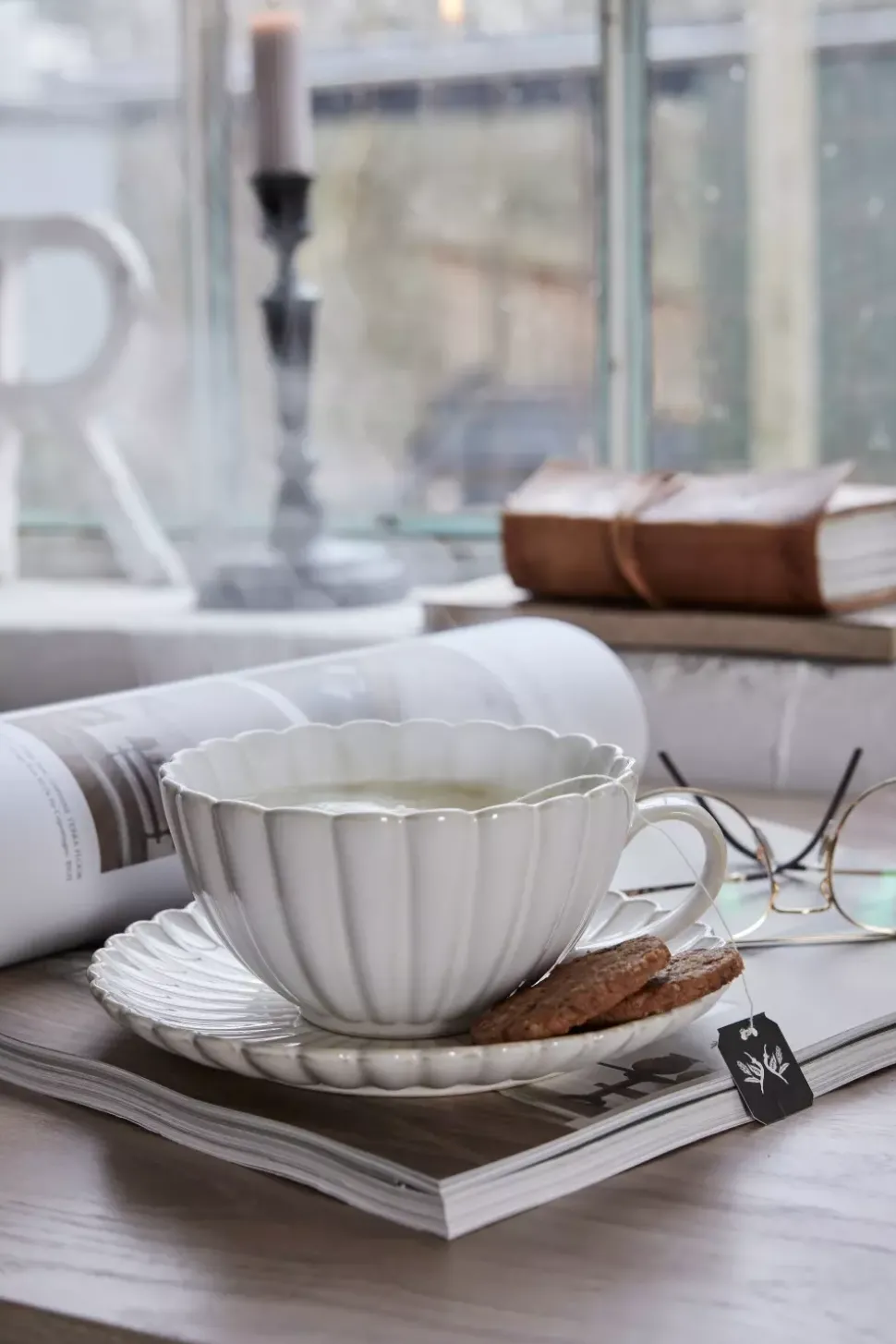 Camille Kopp Med Skål Offwhite