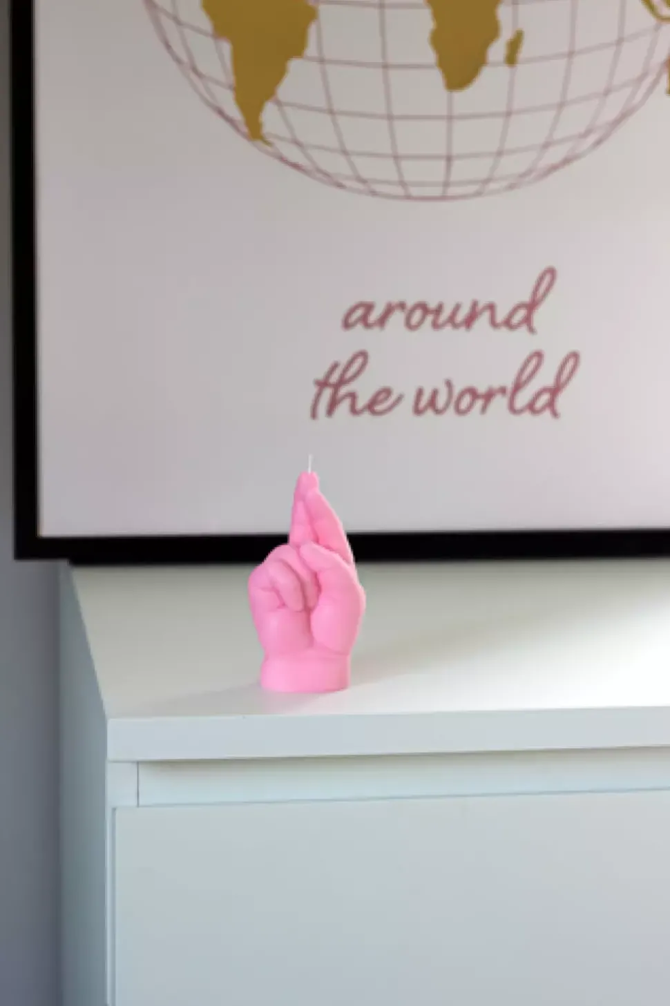 CandleHand Baby 'Fingers Crossed' Pink