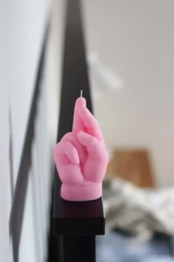 CandleHand Baby 'Fingers Crossed' Pink