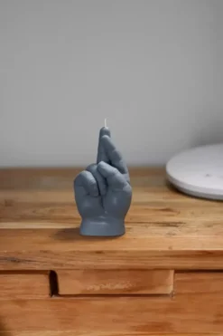 CandleHand Baby 'Fingers Crossed' Grey