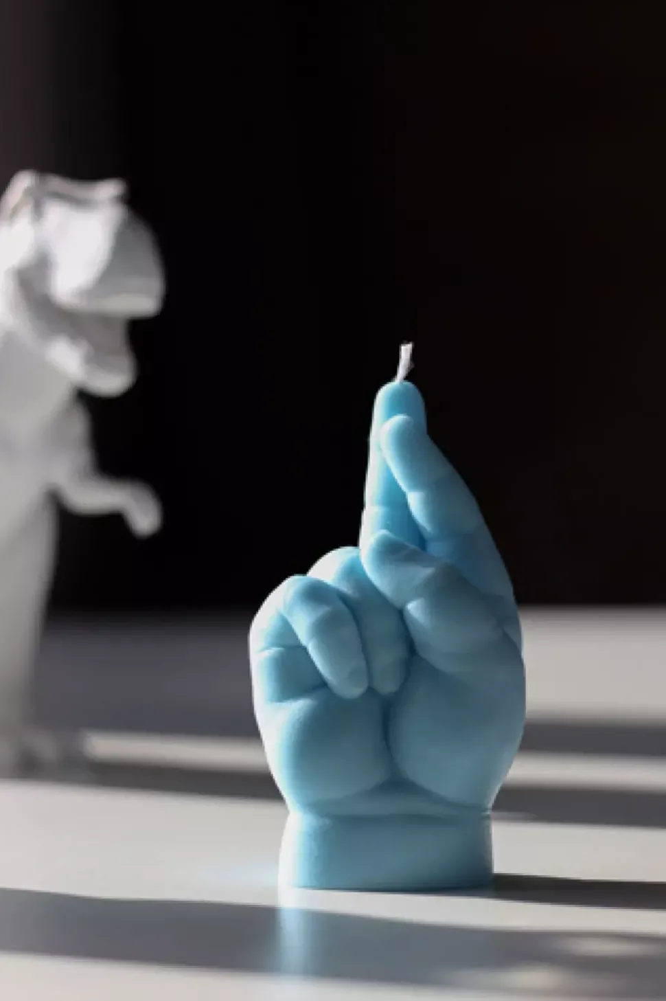 CandleHand Baby 'Fingers Crossed' Blue
