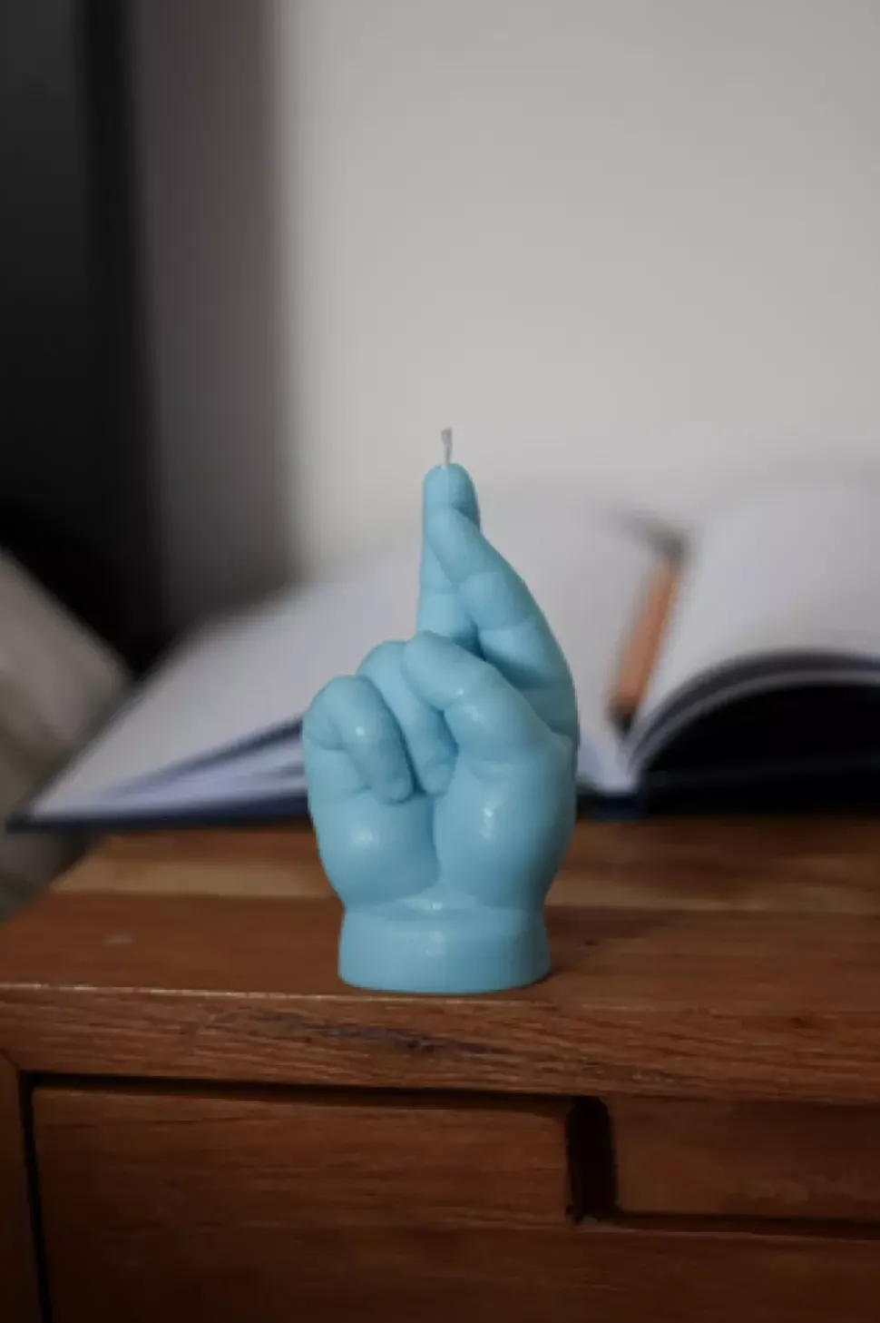 CandleHand Baby 'Fingers Crossed' Blue