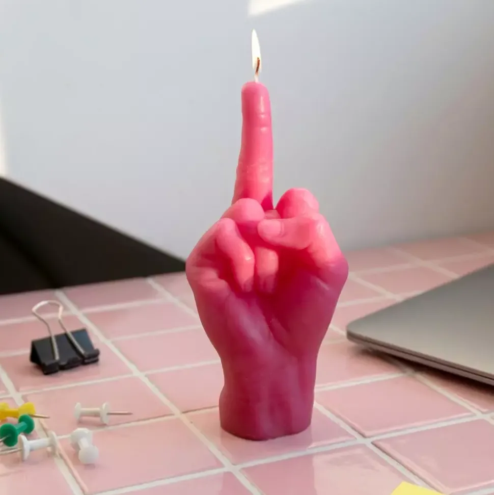 CandleHand Small "F*ck you" Rosa