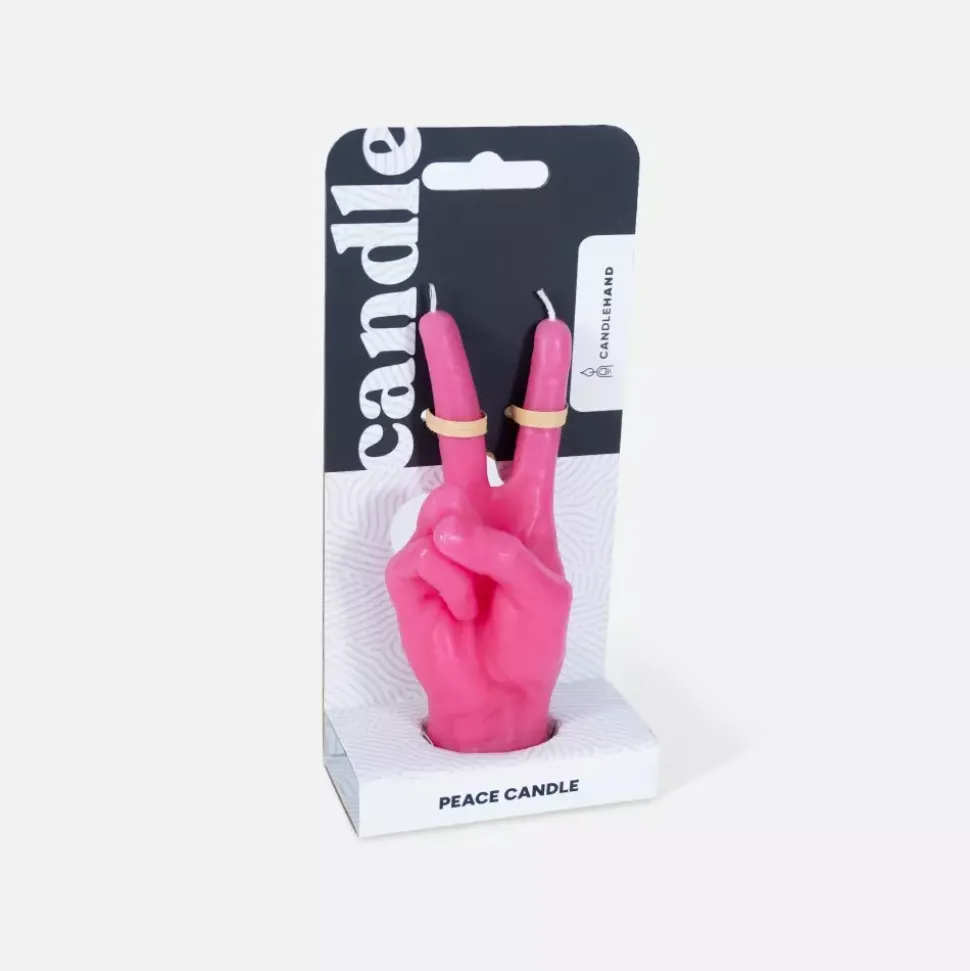 CandleHand Small "Peace" Rosa