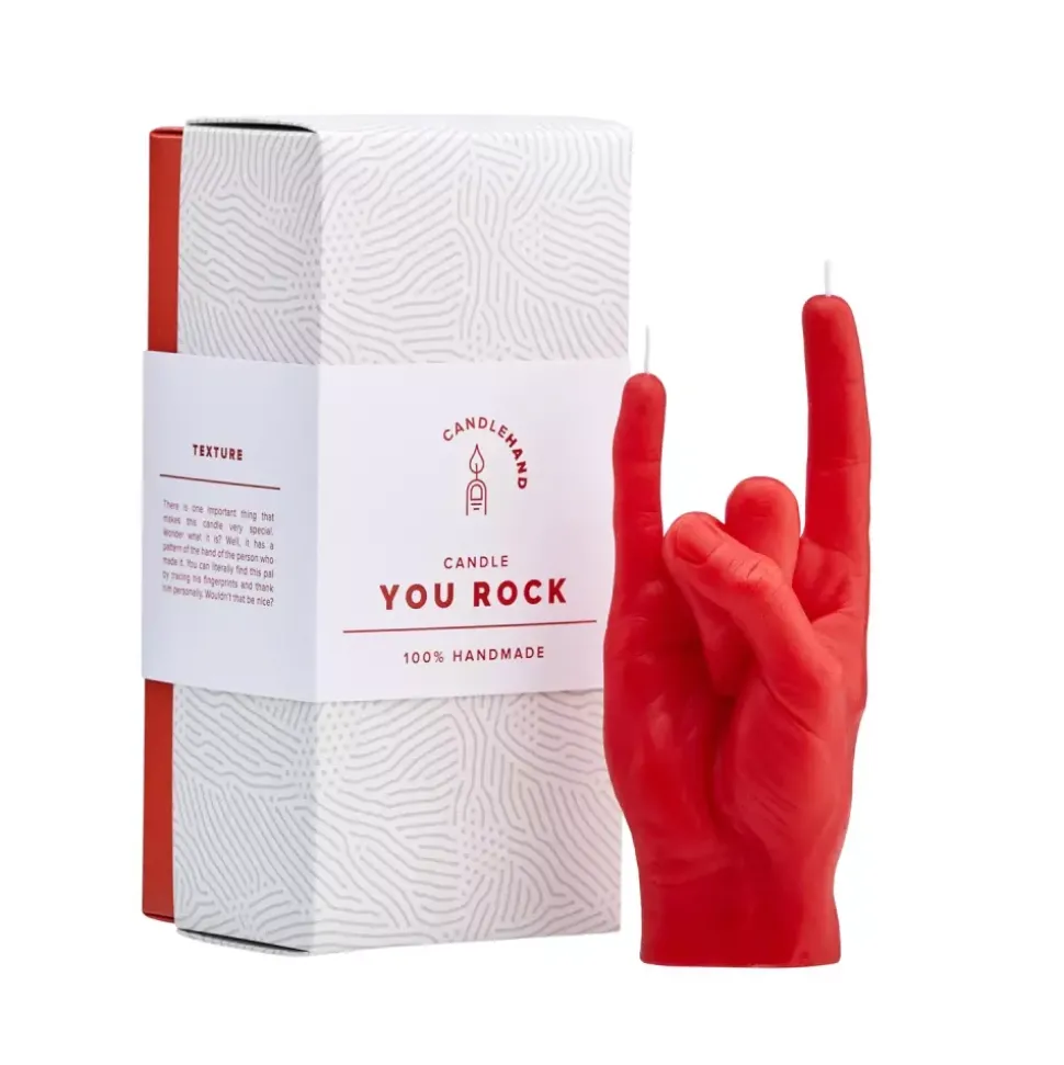 CandleHand "You Rock" red