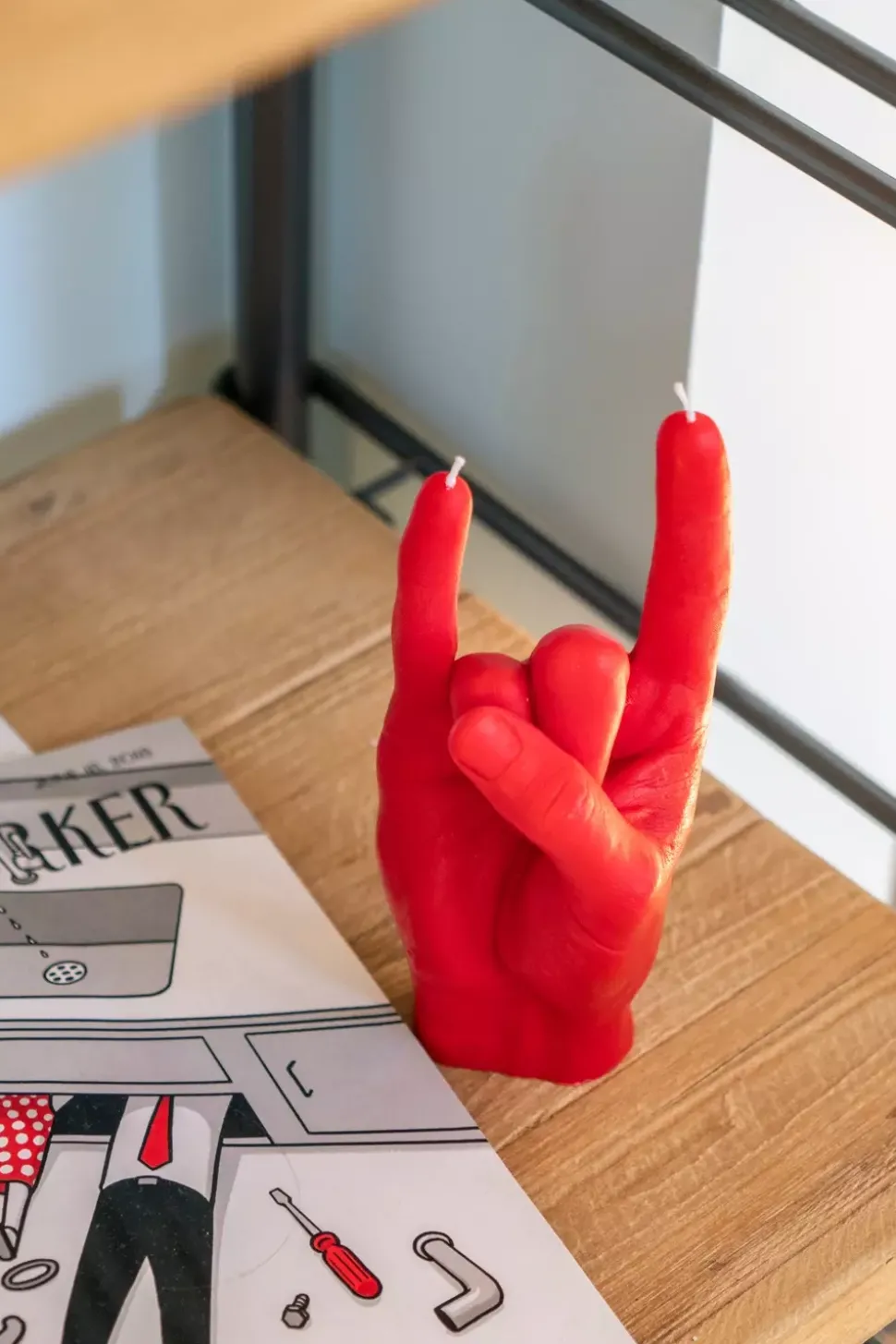 CandleHand "You Rock" red
