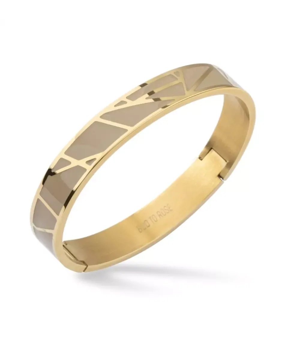 Capri Enamel Armbånd Sand/Gull