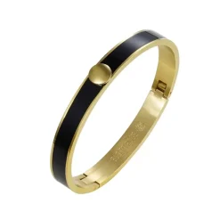 Capri Enamel Armbånd Svart/Gull