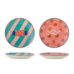 Caramella Tallerken, Sett av 2, Rosa, Keramikk