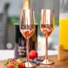 Champagneglass Skål Roségull Stål