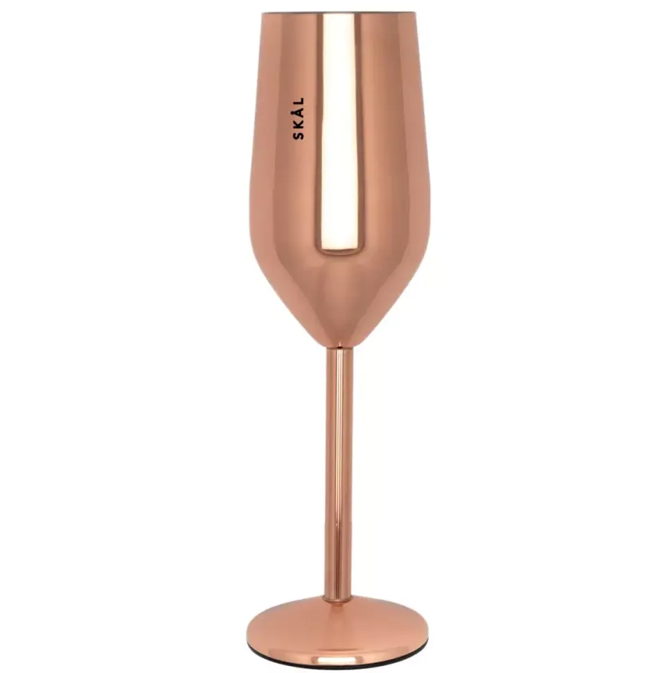 Champagneglass Skål Roségull Stål