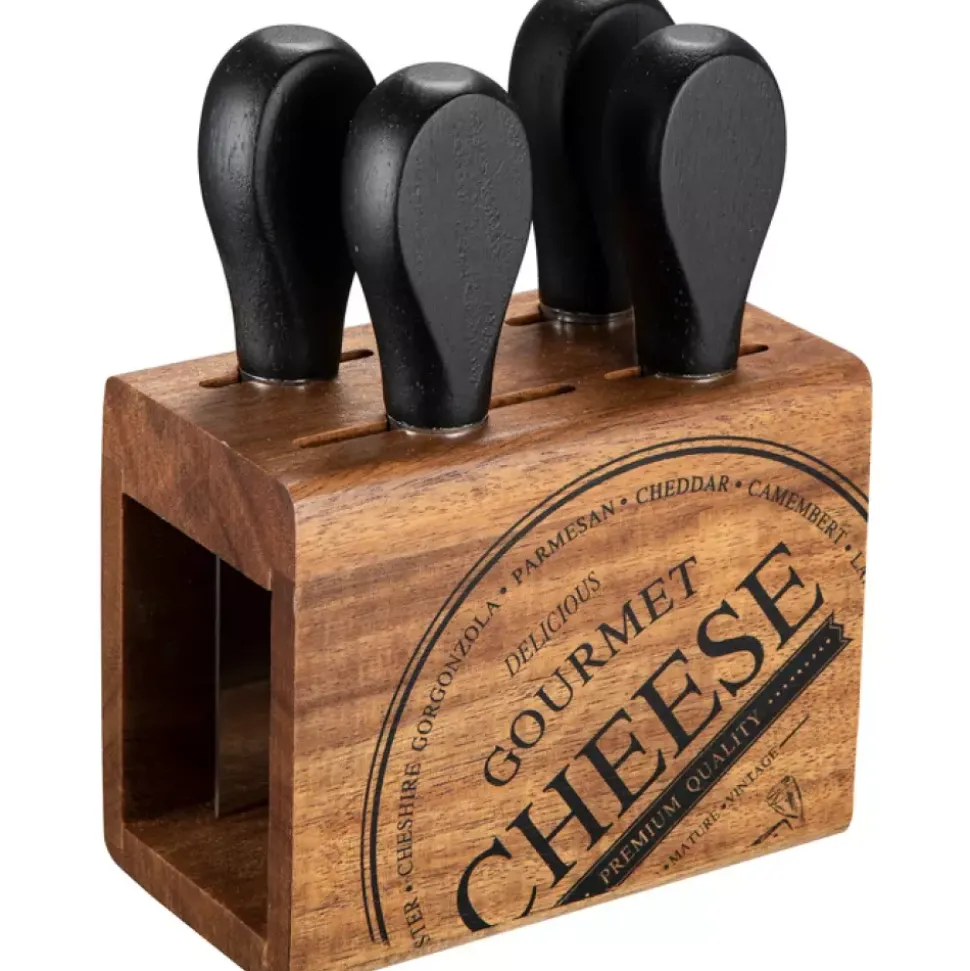 Cheese Osteknivsett Sort