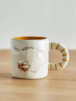 Cloudy Kopp Bee Happy Keramikk