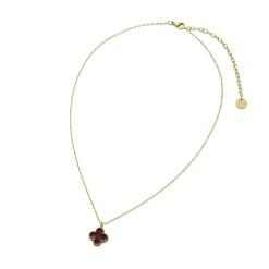 Clover Enamel Smykke Burgunder/Gull