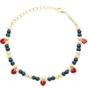Color Ball Heart Armbånd Sofy Yellow/Retro Dark Blue