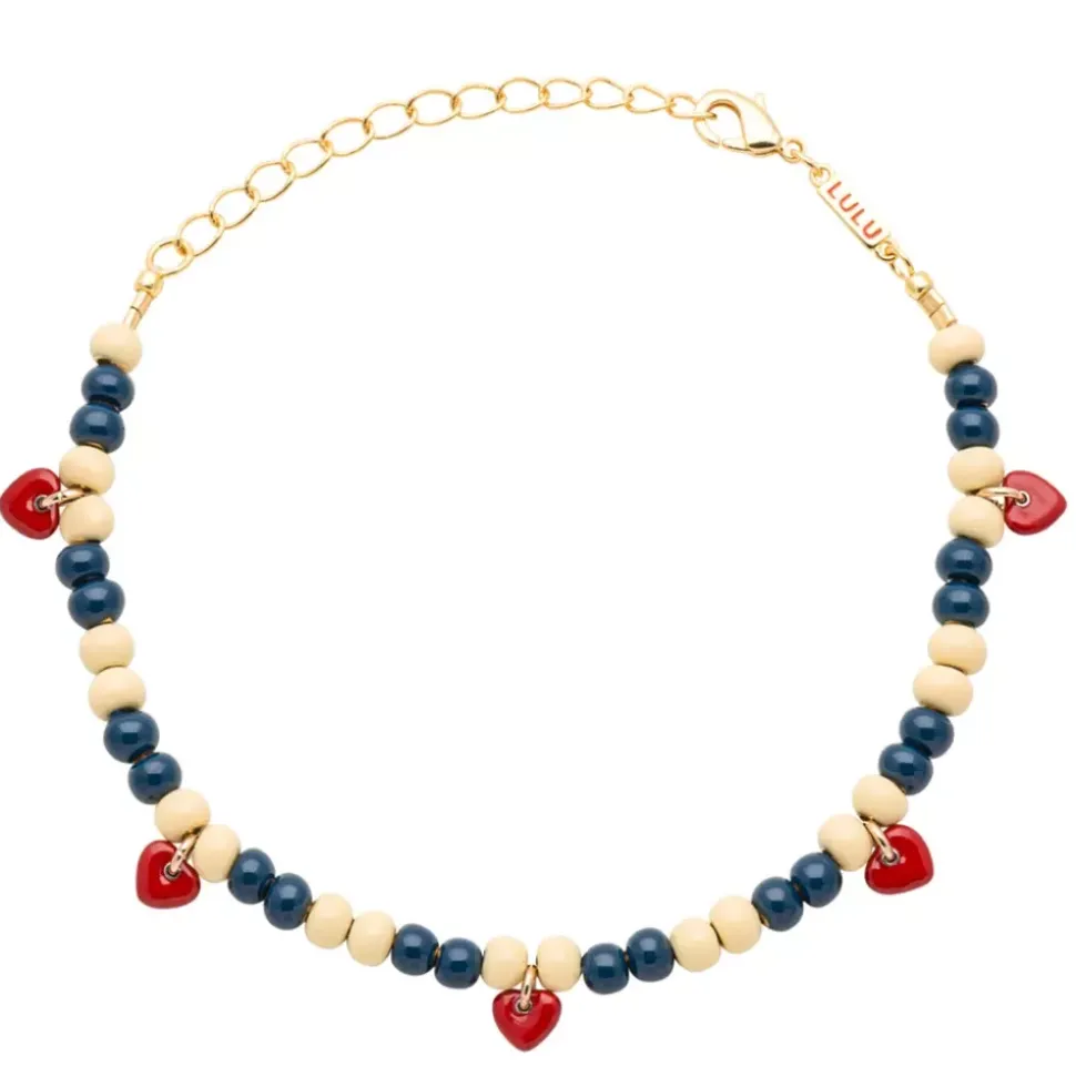 Color Ball Heart Armbånd Sofy Yellow/Retro Dark Blue