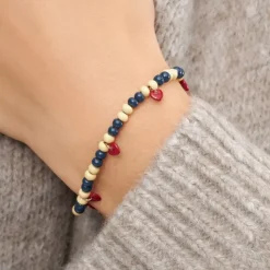 Color Ball Heart Armbånd Sofy Yellow/Retro Dark Blue
