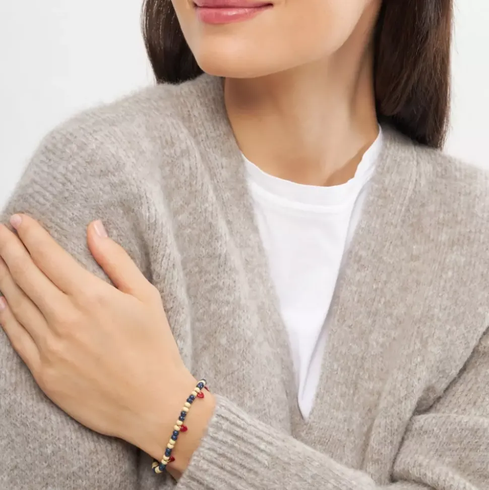 Color Ball Heart Armbånd Sofy Yellow/Retro Dark Blue
