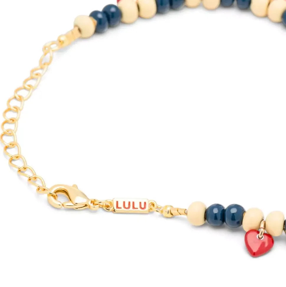 Color Ball Heart Armbånd Sofy Yellow/Retro Dark Blue