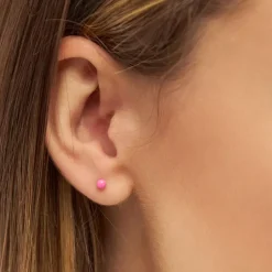 Color Ball Ørering 1 stk Pink