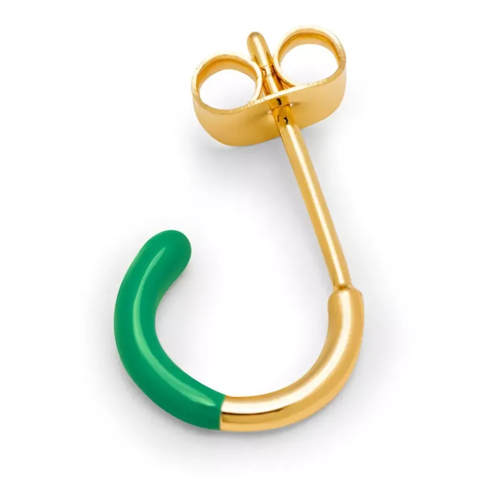 Color Hoop Half Dip 1 stk Forgyldt Green