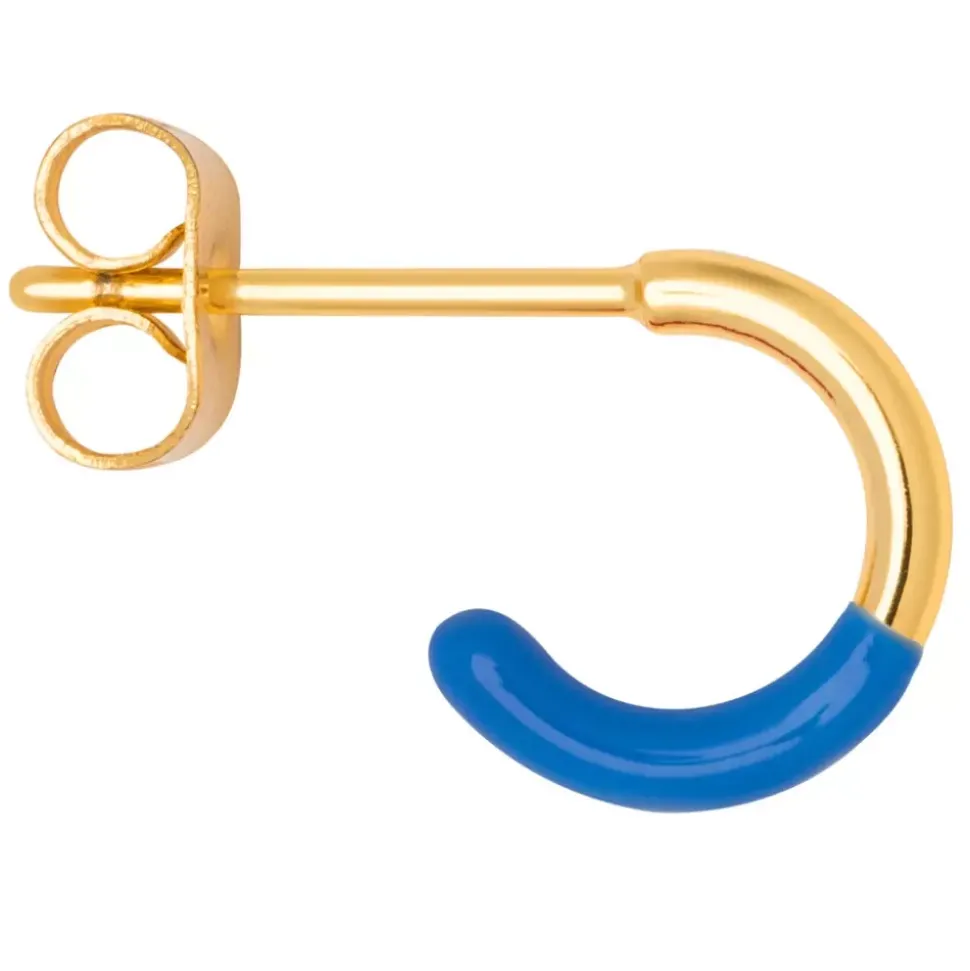 Color Hoop Half Dip 1 stk Forgyldt Blue