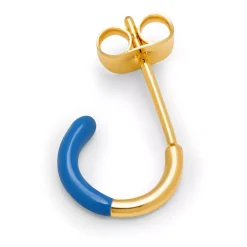Color Hoop Half Dip 1 stk Forgyldt Blue