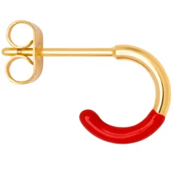 Color Hoop Half Dip 1 stk Forgyldt Passion Red