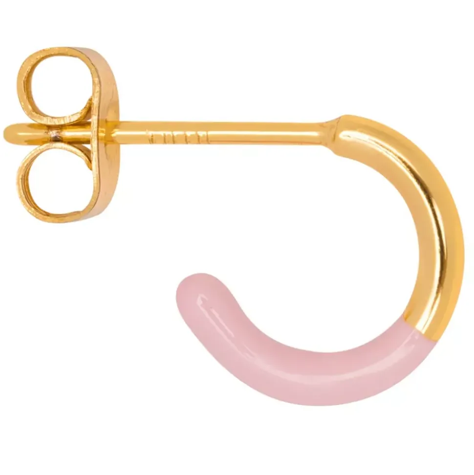 Color Hoop Half Dip 1 stk Forgyldt Light Pink
