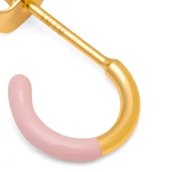Color Hoop Half Dip 1 stk Forgyldt Light Pink