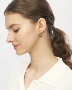 Color Hoops Half Dip Øreringer Cocoa Powder 2 Stk