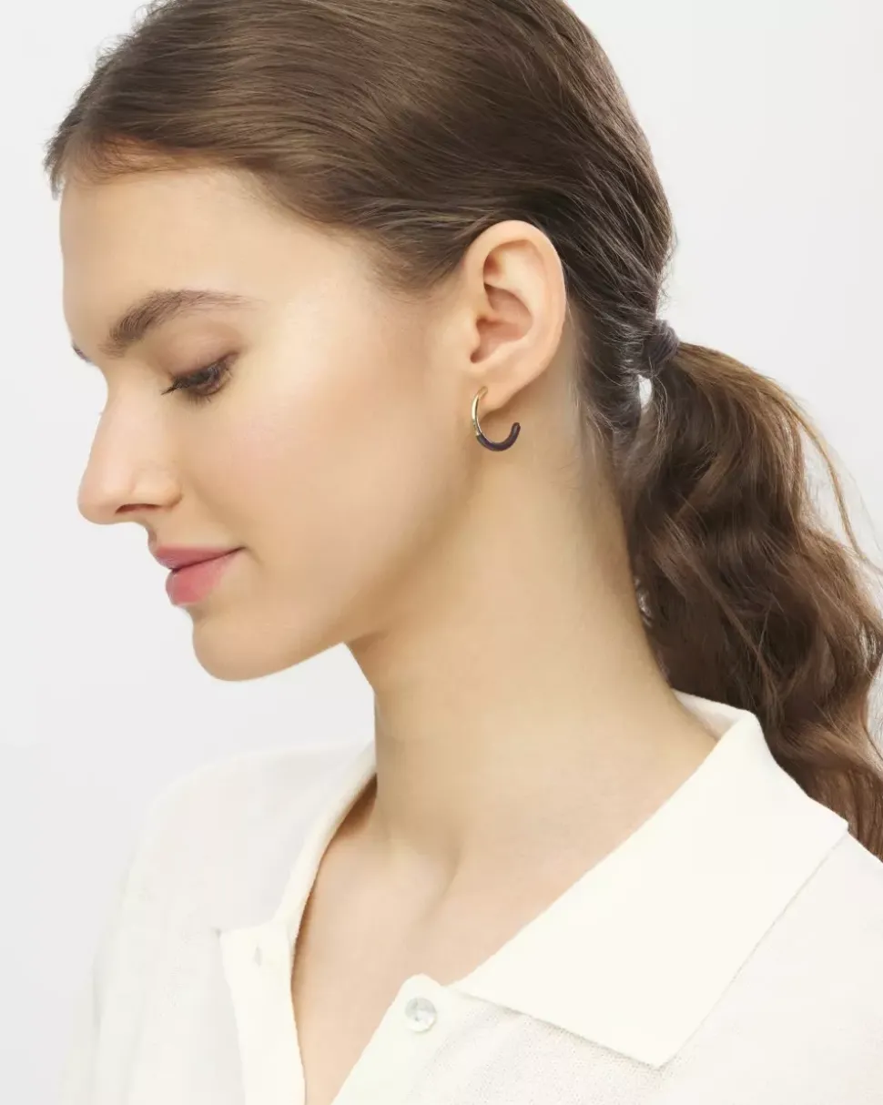 Color Hoops Half Dip Øreringer Cocoa Powder 2 Stk