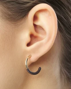 Color Hoops Half Dip Øreringer Cocoa Powder 2 Stk