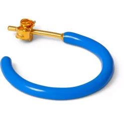 Color Hoops Medium Øreringer Blue (Par)