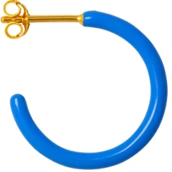 Color Hoops Medium Øreringer Blue (Par)