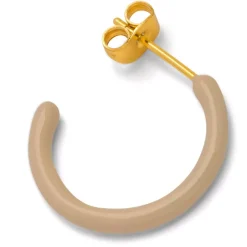 Color Hoops Medium Øreringer Buttercream (Par)