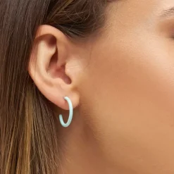 Color Hoops Medium Øreringer Mint (Par)