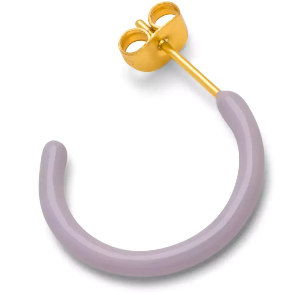 Color Hoops Medium Øreringer Purple (Par