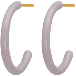 Color Hoops Medium Øreringer Purple (Par