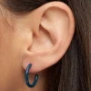 Color Hoops Medium Øreringer Retro Dark Blue (Par)