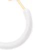 Color Hoops Medium Øreringer White (Par)
