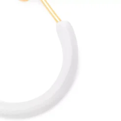 Color Hoops Medium Øreringer White (Par)