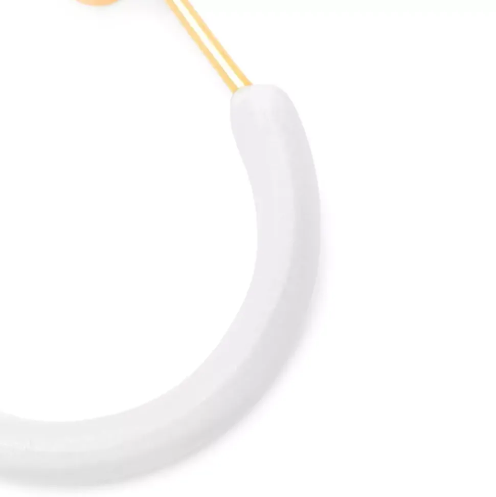 Color Hoops Medium Øreringer White (Par)