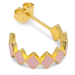 Confetti Hoops Par (2 stk) Forgyldt Rosa