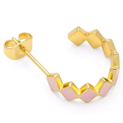 Confetti Hoops Par (2 stk) Forgyldt Rosa