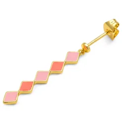 Confetti Long Ørering 1 stk Forgyldt Light Pink