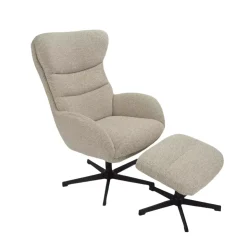 Curtis Hvilestol Med Tilt Og Skammel, Beige