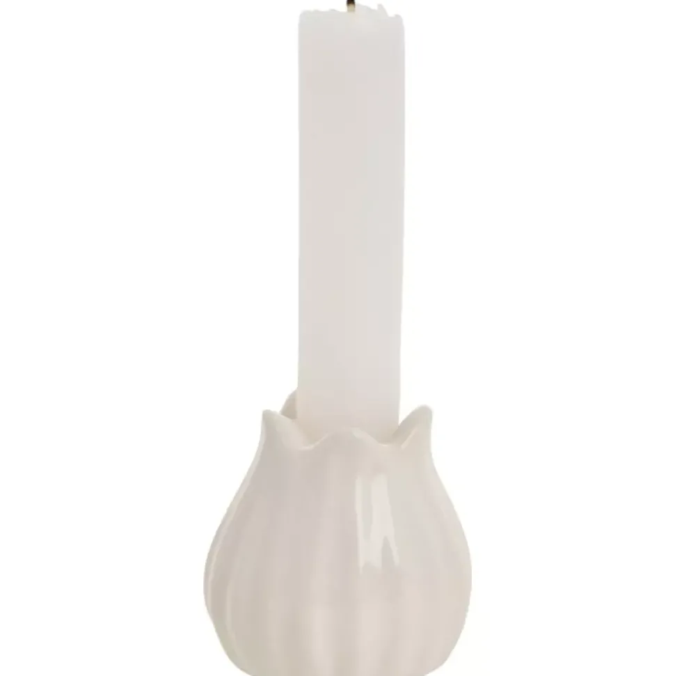 Dealie Lysestake Blomst H6 Offwhite
