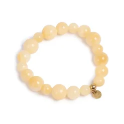 Delikat Armbånd, Farget Jade, Gul