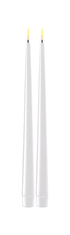 Deluxe Kronelys Hvit 28cm 2pk